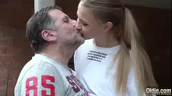 Gradpa fucks tight and wet teen pussy with cumshot in her mouth