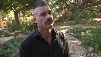 Debt collector fucks tied blonde babe