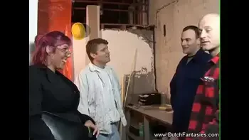 Chubby Dutch MILF Gets A 3some