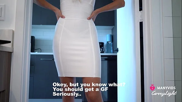 Step Mom caught Step Son jerking off and help him to cum quick while StepDad is not home CarryLight MILF