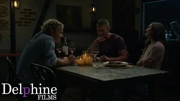 Delphine Films - Petit Maya Woulfe Takes Two Dicks On Kitchen Table