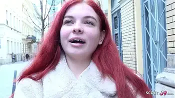 german scout cute small redhead girl miss olivia 18 i pickup rough casting fuck