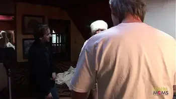 Blonde milf granny is having a lot of naughty fun during an intense gangbang