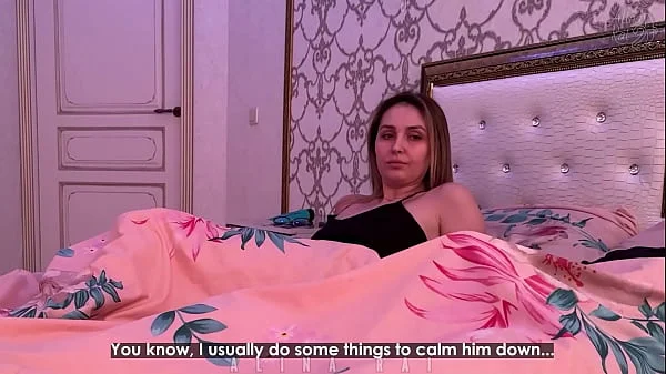 Stepson: -Don't lie, swallow sperm!. Fucks stepmom in a hotel during a family trip to relatives and cums in her mouth