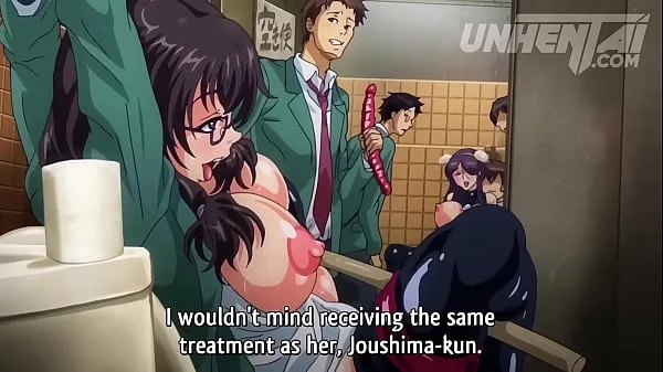 Orgy at College's Bathroom #2 - Hentai [ENG]