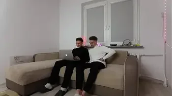 Sisters Mia and Bella decided to check which of their guys has a bigger dick