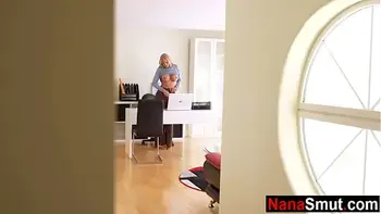 Hot GILF step granny sucking my cock