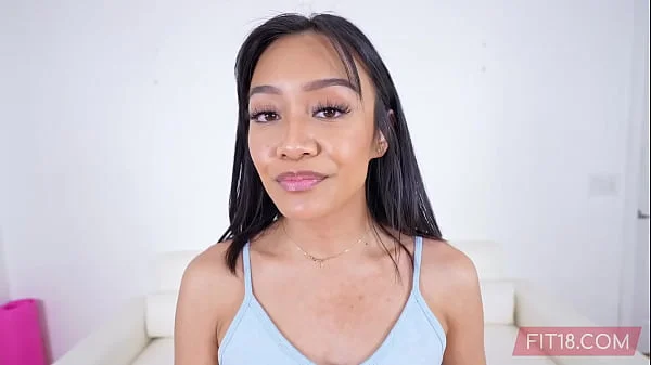 FIT18 - Jade Kimiko - Tiny Skinny 95lb Asian Girl Gets Creampie - POV 60FPS