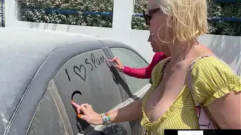 2 Busty British Loving a Spanish Cock in Ibiza