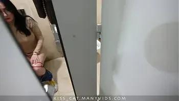 Why step son in public toilet with step mom? ︎ Stepmommy get risky cum in coffee ︎︎︎