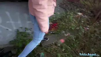 Public Agent He's caught fucking a sex dummy but gets the real thing from a brunette babe