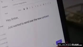 BLACKEDRAW Curvy cutie Gaby can't resist her boss's BBC