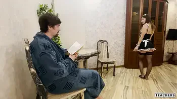 Find anal plug and fuck ass and pussy of my beautiful skinny maid. GoldTeachers