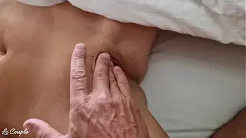 Husband had to go to work and he asked a friend to wake up his still sleeping wife (LOUD MOANING and CUMSHOT)