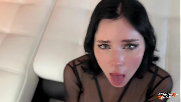 Anal Hard Fuck with Black Metal Beauty in Stockings and Facial POV