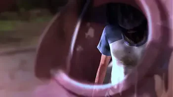 Beautiful student  in a sewer -Hentai 3d 16