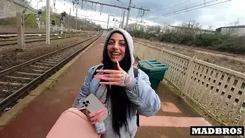 I fuck my chilean friend's good ass in a public train and at her place after seeing each other again