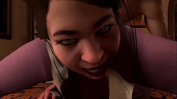 Mature Asian Maid has a dick rammed in her big round ass | 3D Porn