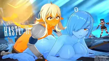 futa shark and slime girl