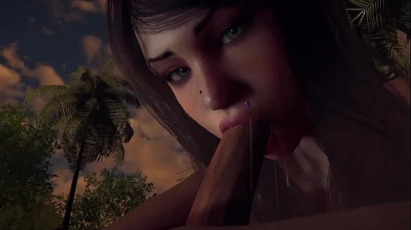 Good girl tries big cock in her mouth | 3D Porn