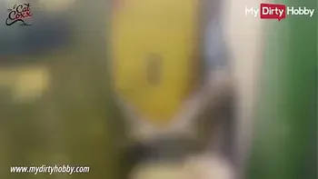 MyDirtyHobby - Busty redhead jerking hard cocks in gloryhole