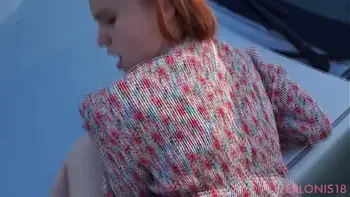 First date took a girl to a field to fuck her tiny pussy