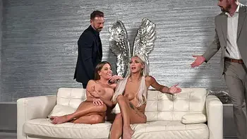 FREE Soft Scene - Veronica Leal Introduces Her Cleaning Lady To DP Gangbang Fun GP2852