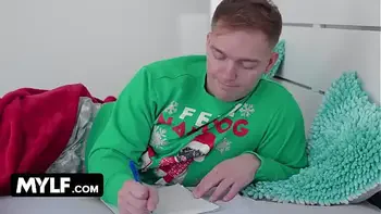 The Kind And Giving Mrs. Claus Takes Joshua’s Face And Pushes It Right Into Her Huge Tits