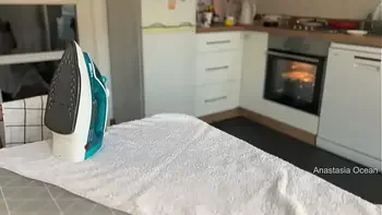 Hot wife’ household. Downblouse. Boobs flash.