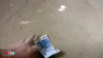 Skinny french blonde MILF fucked in the ass for money in the wharehouse