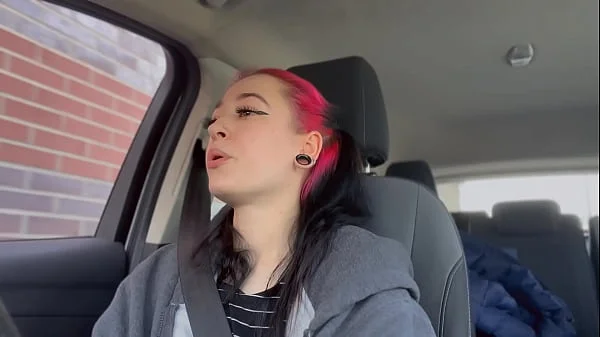 MY 1st PUBLIC DRIVE-THRU VIBRATOR ORGASMS! CUMMING IN MY CAR THEN I GET MY PUSSY LICKED, ASS EATING, DOGGY STYLE TIGHT TEEN PUSSY SEX! SMOKING AND CUMMING HARD PUSSY POUNDING FUCKING!