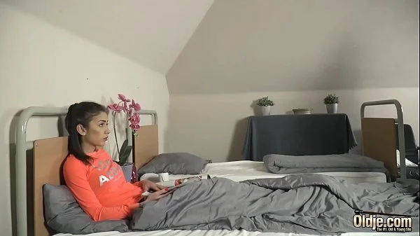 First time deepthroat blowjob for a grandpa from a young girl