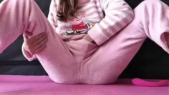 stepsister with small boobs masturbation wet shaved dripping pussy and big squirt cum