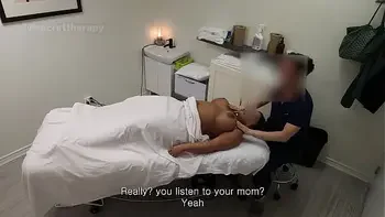 Jessica, a thic black student was happy to have my 'special' massage