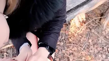 A Man Noticed How I Masturbated In The Forest And Fucked Me!