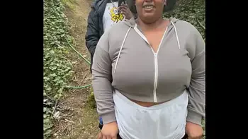 Sexy bbw getting fucked on top of a train tunnel