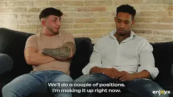 Sata Jones loves two hard interracial dicks in her tight holes at the same time