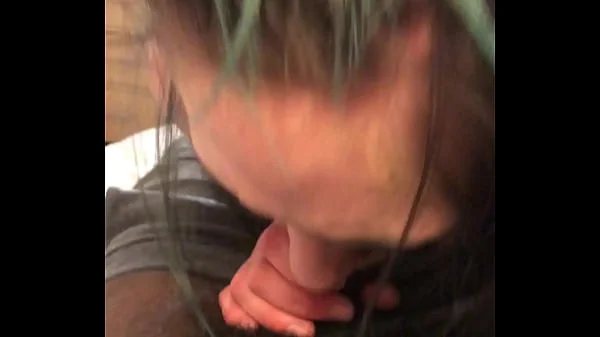Emo girl gets face fucked and dominated by black master