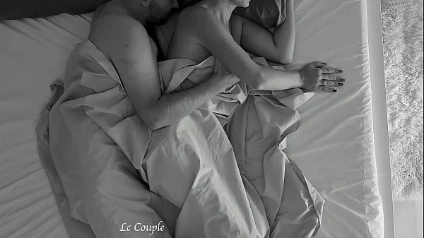 Night vision home video where amateur couple is having romantic sex in their bedroom