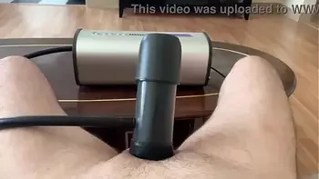 New Cock Milking Machine VacuGlide while Mommy doesn’t see (by AutoBlow)