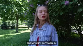 Park Flash: Casting Call Turns into Steamy Fuck With Cute Blondie