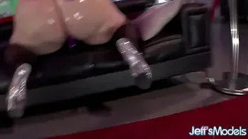 Voluptuous Blonde Tiffany Star BBW Masturbates in a Strip Club