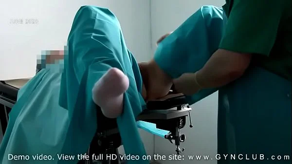 Exelent orgasm on gyno chair