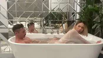 A toilet bitch swallows and impales her mini ass on a big dick