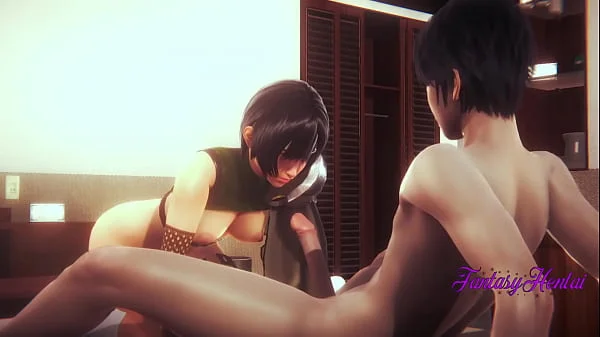 Final Fantasy VII Hentai 3D - Yuffie Handjob, Blowjob and fucked with creampie - Anime Manga Porn