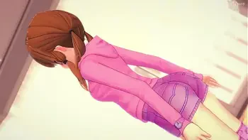 Hermanastra vestida de rosa quiere follar en su cama (hentai) (sin censura)