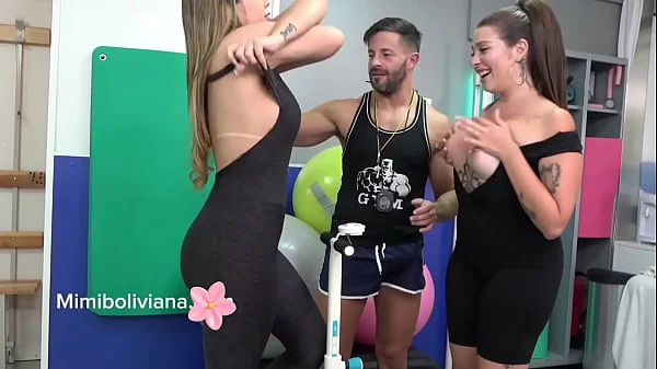 Threesome with our personal trainer in Valencia