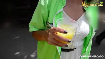 MAMACITAZ - Cute And Shy Latina Teen Julia Garcia Takes Deep In Her Tight Pussy A Real Big Cock