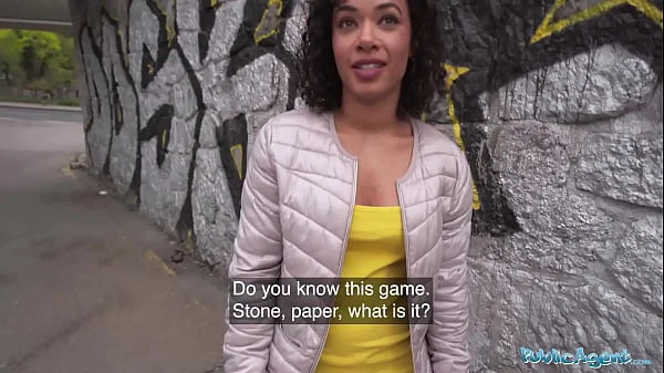 Public Agent Rock Paper Scissors game turns into hardcore outdoor public fucking