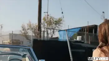 MILFY Fit MILF Justine Fucks Young Stud In His Classic Car